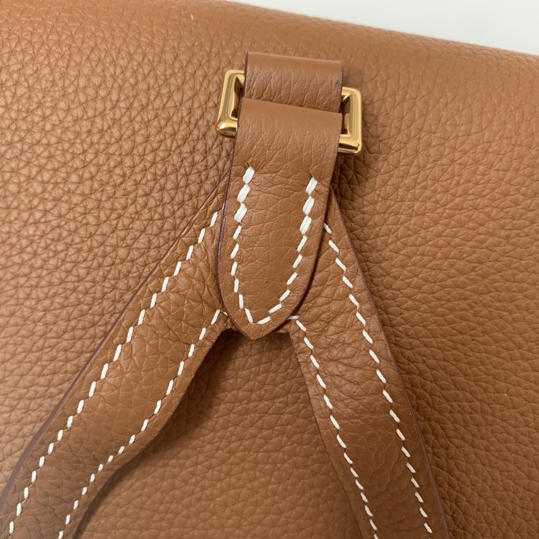 Hermes Kelly Ado Backpack In Brown Clemence Leather